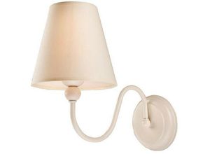 5907687422338 - Lamkur Lighting - Lamkur Bouli Wandleuchte mit Schirm mit Stoffschirm weiß 1x E27