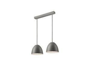 5907687428453 - Lamkur Lighting - Lamkur Livia Stab-Pendel-Deckenleuchte Silber 2x E27