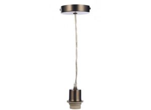 5035128489272 - Lighting Basic 1 Light Antique Chrome E27 Aufhängung mit transparentem Kabel