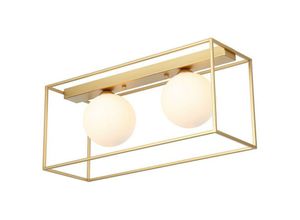 5900644312741 - Mediamo - Modern Flush Deckenleuchte Golden 2 Light mit weißem Farbton G9 - Italux