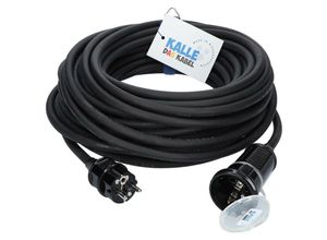 4251967703282 - Kalle Das Kabel - Kalle Verlängerungskabel Schuko Colour 15mm² schwarz IP44 30 Meter