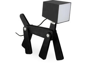 4052025388997 - Tischlampe Hund individuell verstellbar Holz led Nachttischlampe Kinder Tischleuchte Kinderzimmer schwarz - Relaxdays 4052025388997 - Tischlampe Hund individuell verstellbar Holz led Nachttischlampe Kinder Tischleuchte Kinderzimmer schwarz - Relaxdays