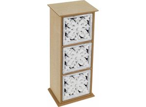 Image of Signes Grimalt - Dekorationsbox Organisieren Juwelier 3 Schubladen Kisten und Schmuck 34x10x13cm 26911 - Marrón