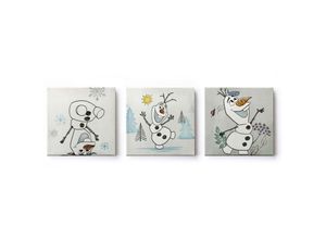 5011583486223 - Leinwandbild DISNEY Leinwandbilder Set of 3 Frozen Olaf 3 30x30cm Bilder Gr B H T 30 cm x 30 cm x 25 cm Leinwandbild 3 St bunt Leinwandbilder