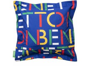 8435496479481 - Kissen 40x40 cm 300gr 100% Baumwolle blau mit multicolor Logo Casa Benetton