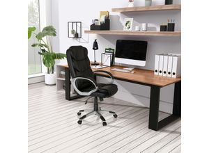 4251084659332 - XXL Chefsessel RELAX BY155 Schwarz ergonomischer gepolsterter Bürostuhl