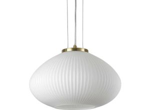 8021696264547 - Idealluxlighting - Ideal Lux plisse Globe Dome Pendelleuchte Messing 35cm