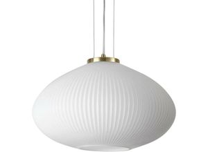 8021696285191 - Ideal Lux Lighting - Ideal Lux plisse Globe Dome Pendelleuchte Messing 45cm