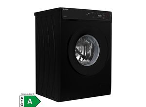 Image of Sharp Frontlader-Waschmaschine - schwarz mit LED Display