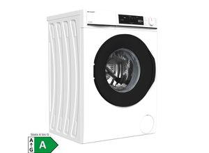 Image of Sharp Frontlader-Waschmaschine - weiß mit LED Display