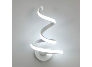Image of Wandleuchte Innen, 24 W moderne minimalistische Kreativität LED-Wandleuchte, spiralförmige LED-Wandleuchte, weiße Aluminium-LED-Wandleuchte, für