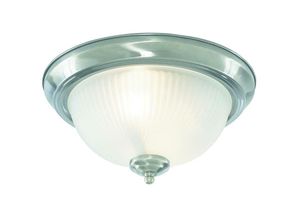 5013874415318 - Searchlight Flush - Badezimmer Flush 2 Lichtdecke Satin Silber IP44 E14