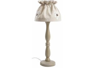 3238920728903 - Aubry Gaspard - Stehlampe aus Holz und naturfarbener Baumwolle