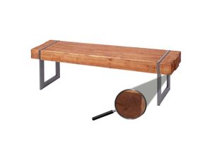 4057651520377 - Sitzbank MCW-A15 Esszimmerbank Bank Tanne Holz rustikal massiv FSC-zertifiziert ~ braun 160cm