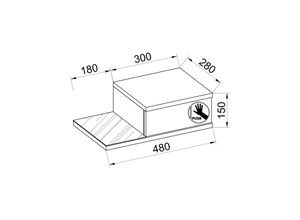 4051814435003 - Holz Wandschublade Nachtschrank Wandboard Schublade Konsole Nachttisch Konsila M (Farbe Weiß Honig-Eiche) 4051814435003 - Holz Wandschublade Nachtschrank Wandboard Schublade Konsole Nachttisch Konsila M (Farbe Weiß Honig-Eiche)
