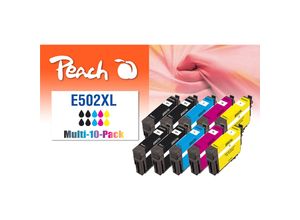 7640460544367 - E502 XL 10 Druckerpatronen XL (4*bk 2*c m y) ersetzt Epson No 502XL für zB Epson Expression Home XP -5100 Epson Expression Home XP -5105 (wiederaufbereitet)