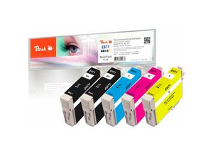 7640148555876 - E715 5 Druckerpatronen XL (2*bk c m y) ersetzt Epson T0715 C13T07154010 für zB Epson Stylus SX 515 W Epson Stylus D 120 Epson Stylus D 78 (wiederaufbereitet)