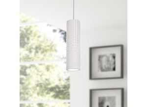 4251393931136 - Pacohome - Paco Home led Pendelleuchte GU10 Lampe Für Wohnzimmer Esszimmer Küche Höhenverstellbar Gips-Weiß ohne Leuchtmittel