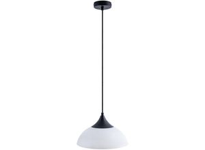 4066153000966 - Pacohome - Paco Home Pendelleuchte Hängelampe Esszimmer Esstischlampe 15m Textilkabel Kürzbar E27 ohne Leuchtmittel Weiß-Schwarz