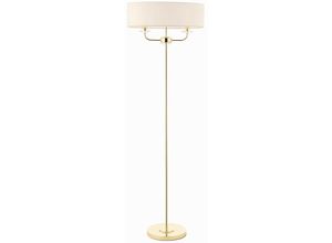 5016087894666 - Endon Directory Lighting - Endon Nixon - 2 Licht Stehlampe Messing Kristallglas E14