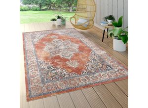4061981113710 - Paco Home - In- & Outdoor-Teppich Für Balkon Terrasse Kurzflor Mit Orient-Design In Rot ø 160 cm Rund 4061981113710 - Paco Home - In- & Outdoor-Teppich Für Balkon Terrasse Kurzflor Mit Orient-Design In Rot ø 160 cm Rund