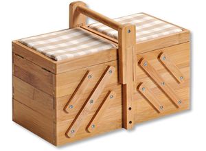 4000270587108 - Nähkästchen KESPER FOR KITCHEN & HOME Aufbewahrungsboxen braun Nähkästchen Aufbewahrungsboxen FSC-zertifizierter Bambus