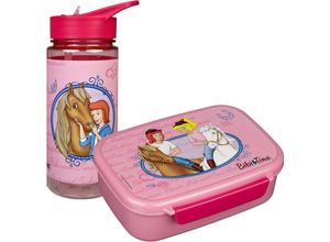 4043946308720 - Lunchbox »Bibi & Tina« Kunststoff (Set 2-tlg) Brotzeitdose & Trinkflasche rosa