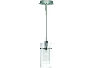 5013874270276 - Duo 1 - 1 Licht Decke Anhänger Chrom Glas Single E14 - Searchlight