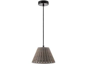 4251393983357 - Pacohome - Paco Home Hängelampe led Pendelleuchte E27 Gitter Lampe Wohnzimmer Esszimmer Küche Beton ohne Leuchtmittel Sandstein-Grau