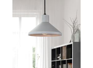 4251393931990 - Pacohome - Paco Home led Pendelleuchte E27 Lampe Für Wohnzimmer Esszimmer Küche Höhenverstellbar Beton-Grau ohne Leuchtmittel