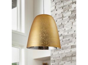 Image of Deckenlampe Pendelleuchte Glas Wohnzimmer Schlafzimmer Höhenverstellbar E27 ohne Leuchtmittel, Gold-Chrom - Paco Home