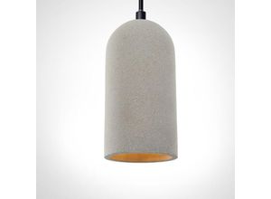 4251393932553 - Pacohome - Paco Home led Pendelleuchte E27 Lampe Für Wohnzimmer Esszimmer Küche Höhenverstellbar Beton-Stein-Grau ohne Leuchtmittel