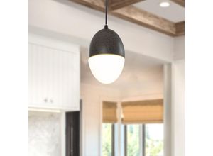 4251393932973 - Pacohome - Paco Home led Pendelleuchte E27 Lampe Für Wohnzimmer Esszimmer Küche Höhenverstellbar Beton-Sandstein-Schwarz ohne Leuchtmittel