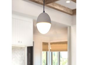 4251393932850 - Pacohome - Paco Home led Pendelleuchte E27 Lampe Für Wohnzimmer Esszimmer Küche Höhenverstellbar Beton-Stein-Grau ohne Leuchtmittel