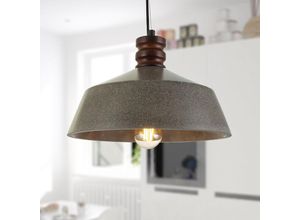 4251393930955 - Pacohome - Paco Home led Pendelleuchte E27 Lampe Für Wohnzimmer Esszimmer Küche Höhenverstellbar Beton-Sandstein-Schwarz ohne Leuchtmittel