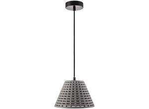 4251393983326 - Pacohome - Paco Home Hängelampe led Pendelleuchte E27 Gitter Lampe Wohnzimmer Esszimmer Küche Beton ohne Leuchtmittel Beton-Grau