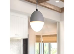 4251393932799 - Paco Home LED Pendelleuchte E27 Lampe Für Wohnzimmer Esszimmer Küche Höhenverstellbar Beton-Grau ohne Leuchtmittel