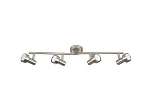 4002707301004 - LED Deckenleuchte Spotleuchte BRILONER LEUCHTEN SUB 3 W 250 lm IP20 matt-nickel Metall inkl 4x GU10 604 x 8 x 122 cm