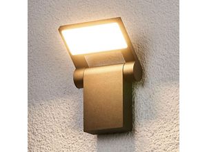 Image of Lucande - LED-Außenwandlampe Marius - grafitgrau, weiß