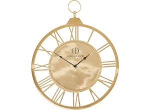 4251792127024 - Wanduhr Leonique GOLD Wanduhren Gr B H 5 cm x 79 cm goldfarben Wanduhren römische Ziffern 58 cm