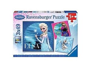 4005556092697 - Ravensburger Puzzle - Ravensburger Kinderpuzzle - 09269 Elsa Anna & Olaf - Puzzle für Kinder ab 5 Jahren Disney Frozen Puzzle mit 3x49 Teilen