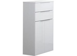 4008033809269 - Doppel-Midischrank kara   Badschrank mit Soft-Close-System   Maße (b x h x t) ca 61 x 107 x 32 cm   mit Schubladen und Türen   Korpus Weiß matt  