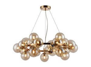 4251110077079 - - Dallas Deckenpendelleuchte Gold 25 Licht G9