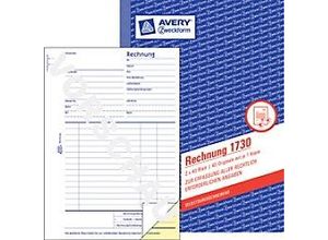 4004182205747 - 1730-5 Rechnung Format A5 5 Bücher mit jeweils 2 x 40 Blatt FSC®-Papier weiß gelb