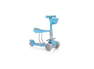 3800146227265 - Kinderroller Bubblegum 2 in 1 Höhe einstellbar Sitz abnehmbar 3 Räder blau