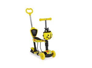 3800146227937 - Kinderroller Lollipop 3 in 1 Schiebestange Sitz PU-Vorderräder mit LED gelb