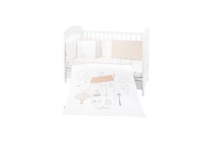 3801101060958 - Kikkaboo Babybettwäsche My Teddy 6-teilig Decke 135 x 95 cm Kissen 45 x 35 cm weiß