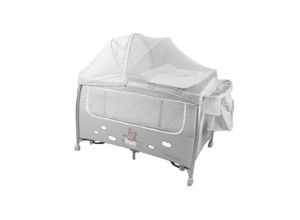 3801003010877 - Kikkaboo Reisebett Dreamy Bear 2 Ebenen Matratze Wickelauflage Wippfunktion grau 3801003010877 - Kikkaboo Reisebett Dreamy Bear 2 Ebenen Matratze Wickelauflage Wippfunktion grau