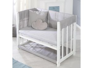 4005317323749 - 4-in-1 Beistellbett Wiege Babybett und Kinderbank ab der Geburt (Adam & Eule) - B-Ware sehr gut