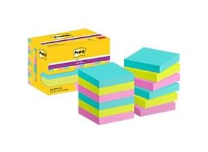 4064035065737 - POST-IT Haftnotizen Super Sticky Notes Cosmic 622-12SS-COS 48 x 48 mm wiederablösbar cellophanfrei verpackt farbig 12 x 90 Blatt